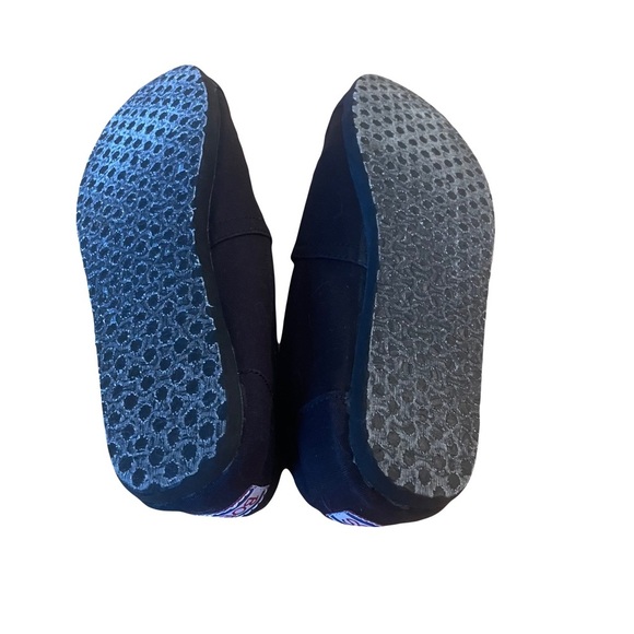 BOBS from Skechers black earth day  Slip-On Shoes flats fabric size W9 - Picture 3 of 7